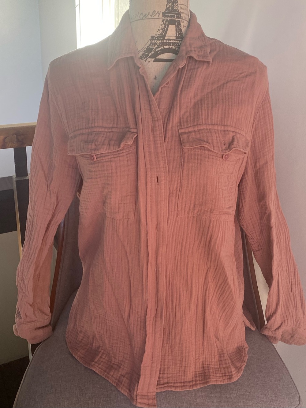 Madewell Dusty Coral Button-Down Shirt